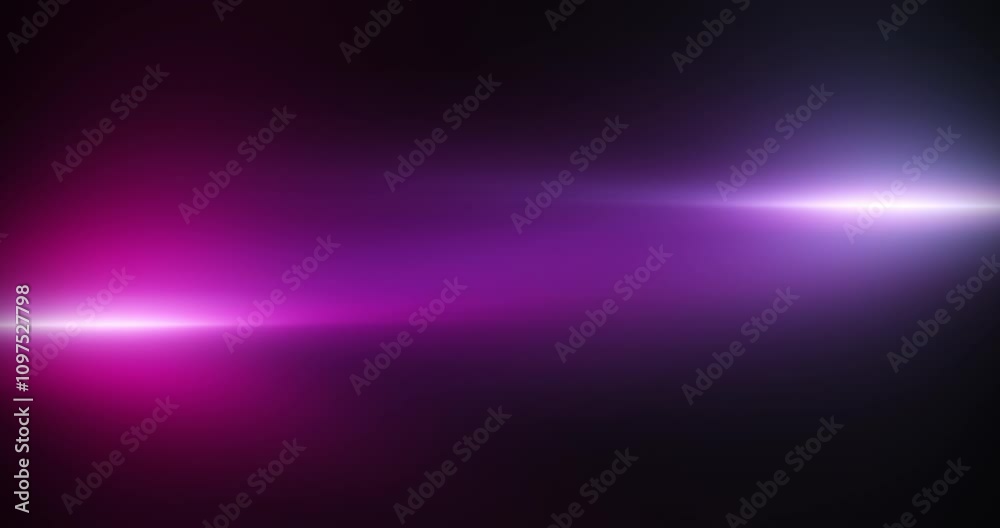 Light flare moving up down cinematic title intro reveal plate 4K on black bg. Light rays cinema style name music video and club bg. Foggy grungy opening scene plate. Cinematic intro outro credit scen