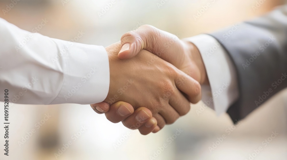 A Firm Handshake: Symbol of Agreement and Partnership A Firm Handshake: Symbol of Agreement and Partnership