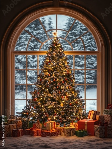 Christmas tree with presents