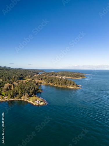 Wallpaper Mural Scenic Aerial View of Gulf Islands in British Columbia Canada Torontodigital.ca