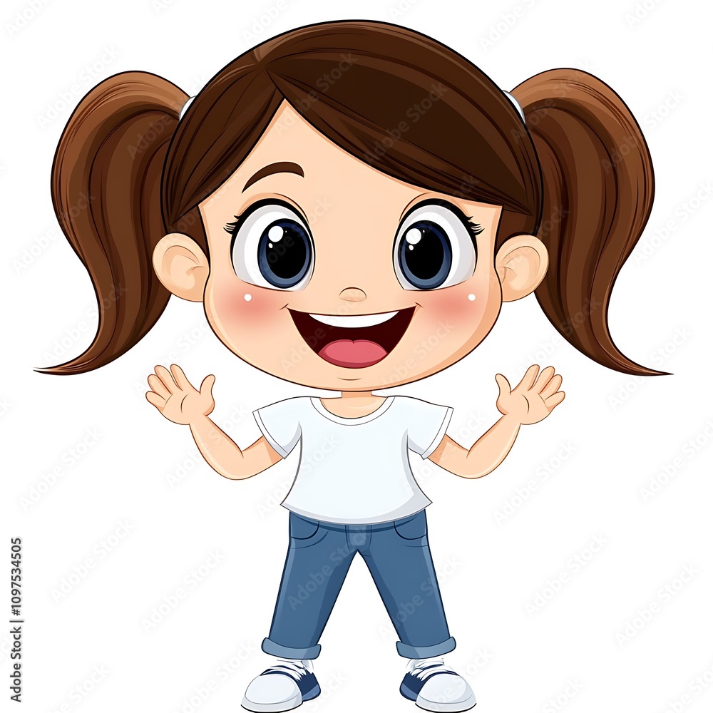 a cute cartoon illustration on white background a cute cartoon illustration on white background