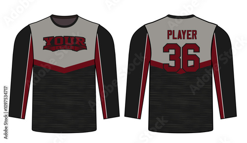 All sports player jersey design with an elegant edgy and wild look. Sports gear template mockup perfect fit for all sports. The designs that go on casual wear, shirts, fashion apparel, and all kind 