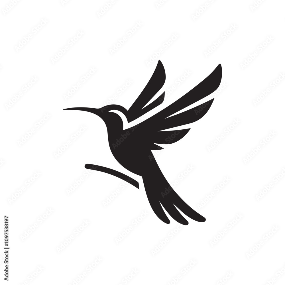 Fototapeta premium Minimalist Hummingbird logo