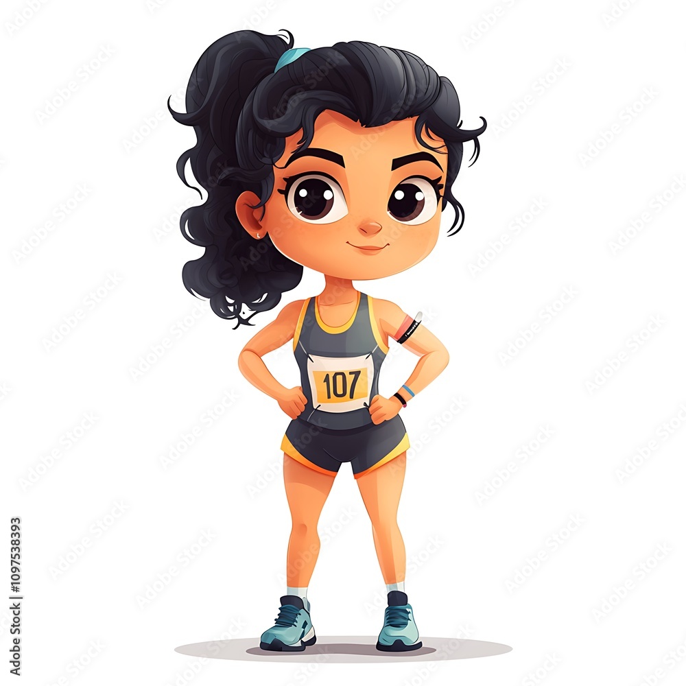 a cute cartoon illustration on white background a cute cartoon illustration on white background