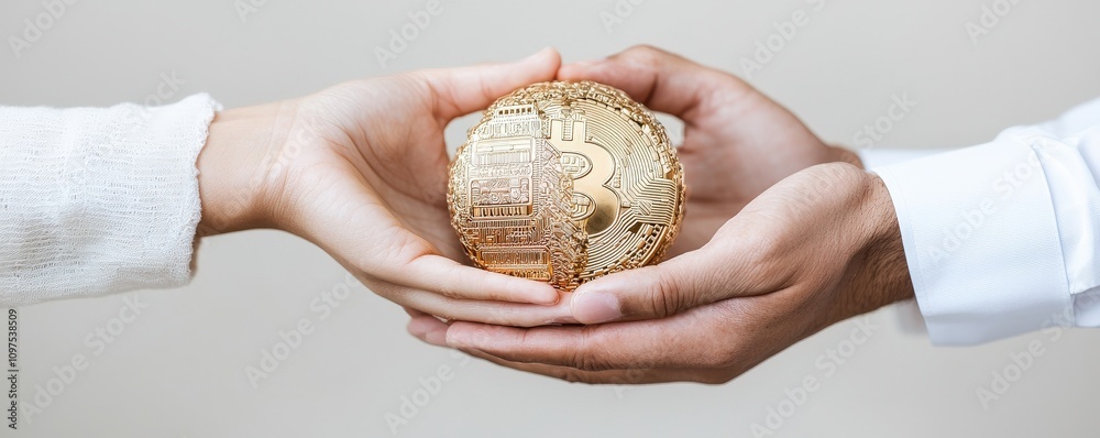 Global cryptocurrency exchange bitcoin token transfer digital economy hands sharing financial assets future of money Global cryptocurrency exchange bitcoin token transfer digital economy hands sharing financial assets future of money