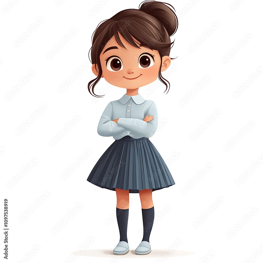 a cute cartoon illustration on white background a cute cartoon illustration on white background