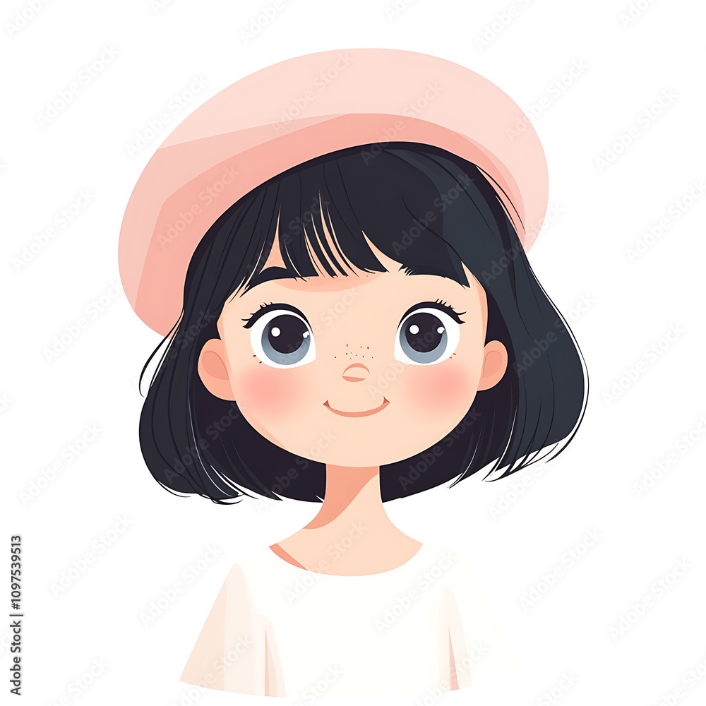 a cute cartoon illustration on white background a cute cartoon illustration on white background