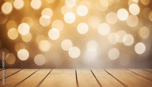 Wallpaper Mural Blurred wall with golden abstract bokeh light circles. Torontodigital.ca