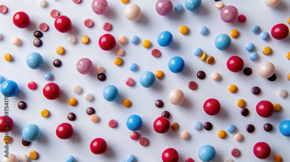 Multicolored pastel dots arranged in a simple pattern on a white background