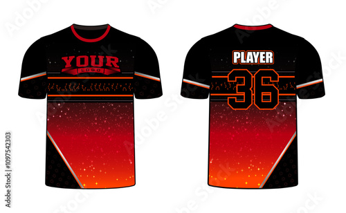 All sports player jersey design with an elegant edgy and wild look. Sports gear template mockup perfect fit for all sports. The designs that go on casual wear, shirts, fashion apparel, and all kind 