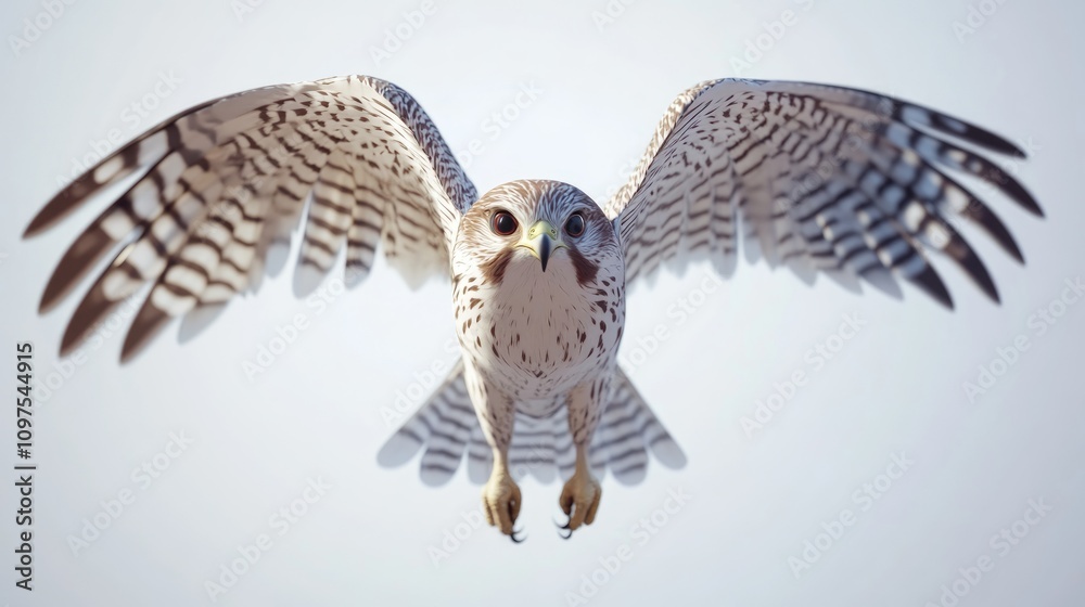 Obraz premium Majestic Hawk in Flight with Wide Wingspan