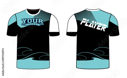 All sports player jersey design with an elegant edgy and wild look. Sports gear template mockup perfect fit for all sports. The designs that go on casual wear, shirts, fashion apparel, and all kind 