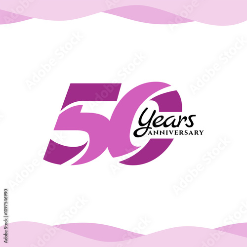 50 years anniversary logo. template for anniversary event celebration.