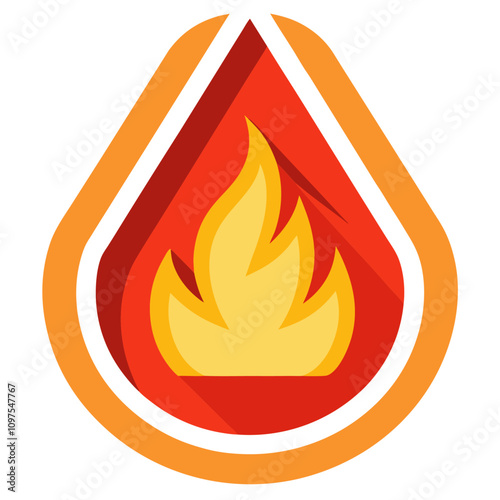 fire sign icon clipart cartoon Illustration drawing