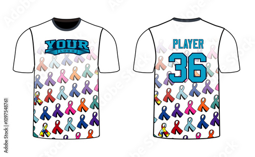 All sports player jersey design with an elegant edgy and wild look. Sports gear template mockup perfect fit for all sports. The designs that go on casual wear, shirts, fashion apparel, and all kind 