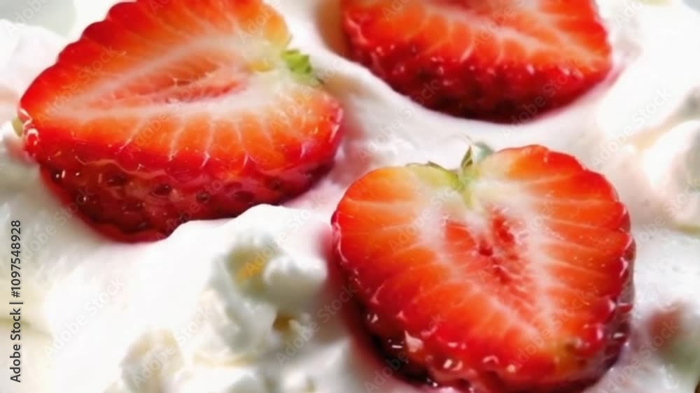 strawberries with cream underneath strawberries with cream underneath