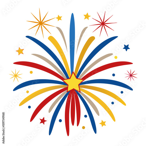 fireworks clipart cartoon Illustration drawing