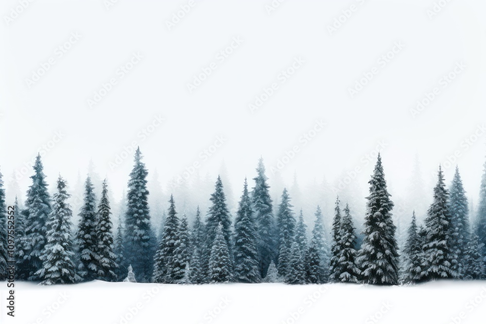 Pine trees with snow nature forest environment. Pine trees with snow nature forest environment.