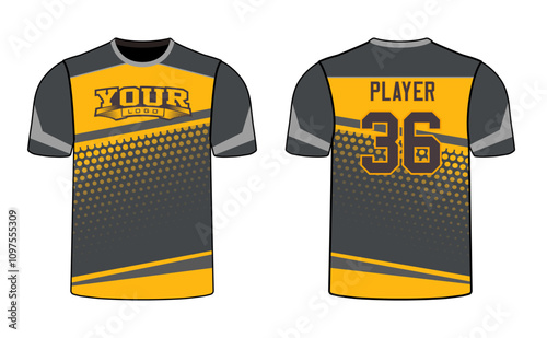 All sports player jersey design with an elegant edgy and wild look. Sports gear template mockup perfect fit for all sports. The designs that go on casual wear, shirts, fashion apparel, and all kind 