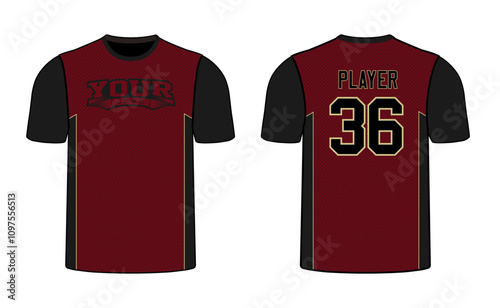 All sports player jersey design with an elegant edgy and wild look. Sports gear template mockup perfect fit for all sports. The designs that go on casual wear, shirts, fashion apparel, and all kind 