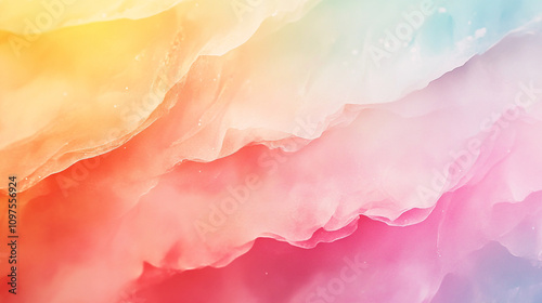 Vibrant abstract art with flowing colors blending seamlessly on a smooth canvas