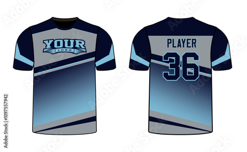 All sports player jersey design with an elegant edgy and wild look. Sports gear template mockup perfect fit for all sports. The designs that go on casual wear, shirts, fashion apparel, and all kind 