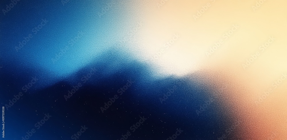 Fototapeta premium Blue Beige Gradient Background Abstract Grainy Texture Soft Light Banner Design