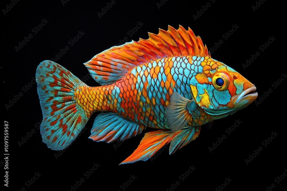 Rare exotic fish with unique patterns, perfect for collectors and aquarium enthusiasts Rare exotic fish with unique patterns, perfect for collectors and aquarium enthusiasts