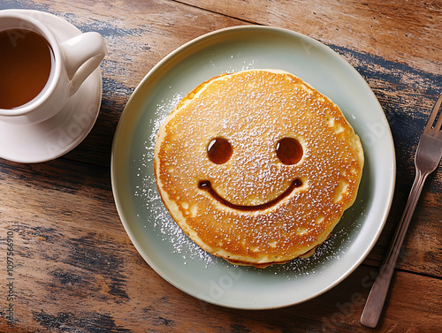 Wallpaper Mural Good food good mood good morning smiling pancake Torontodigital.ca