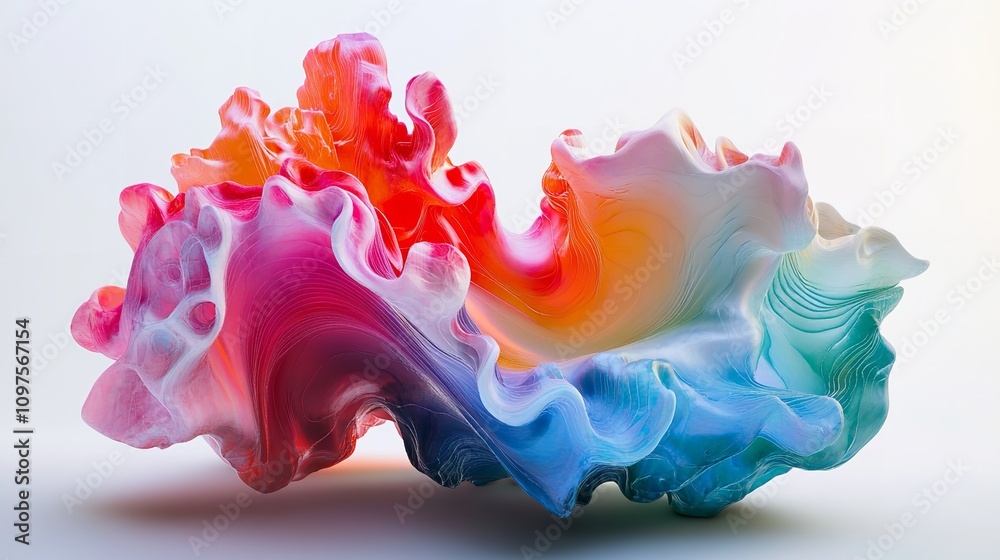 An abstract 3D digital artwork featuring a dynamic, flowing sculpture in bold colors, ideal as a vibrant wallpaper or background image An abstract 3D digital artwork featuring a dynamic, flowing sculpture in bold colors, ideal as a vibrant wallpaper or background image