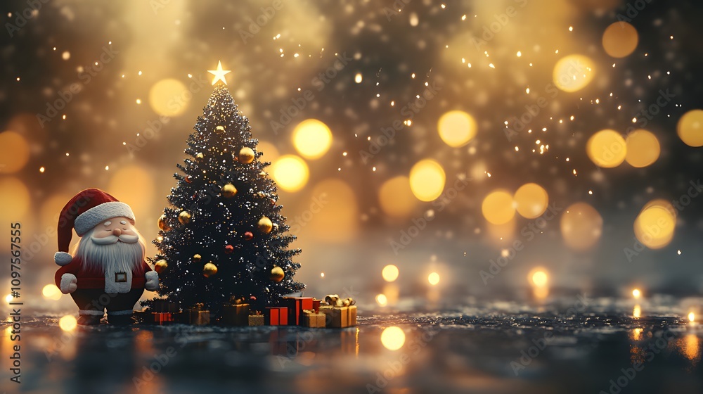 Fototapeta premium christmas lights in the night