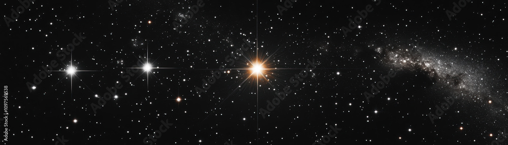 Obraz premium Exploring celestial wonders stars and galaxies outer space astrophotography cosmic environment vast viewpoint astronomy concept