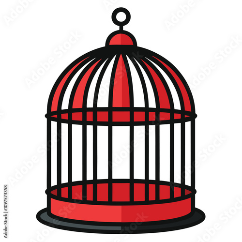 Bird Cage Vector Illustration for Design and Decoration Purposes