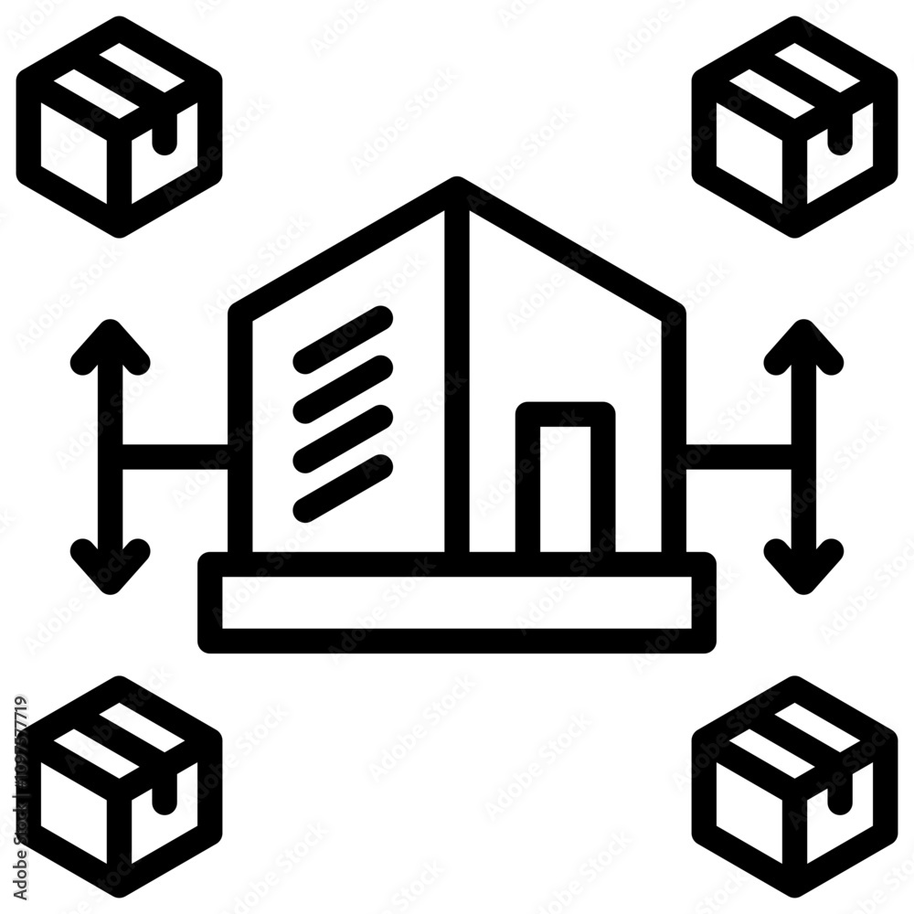 Distribution Center Icon