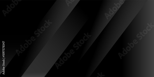 Black abstract background. Elegant dark diagonal shape elements. Modern luxury gray gradient graphic design.