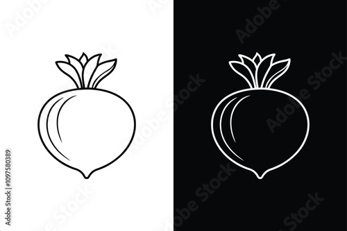 Rutabaga line icon Illustration. Simple and Stylish Design Template