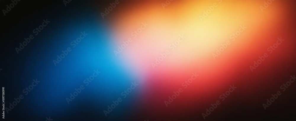 Obraz premium Vibrant Abstract Gradient Background with Deep Blue Orange Red Hues Smooth Diffused Grainy Texture