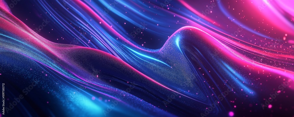 Vibrant abstract neon waves creating a fluid Vibrant abstract neon waves creating a fluid