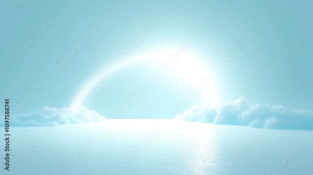 Bright Glowing Light Minimalist Abstract Background for Product Presentation