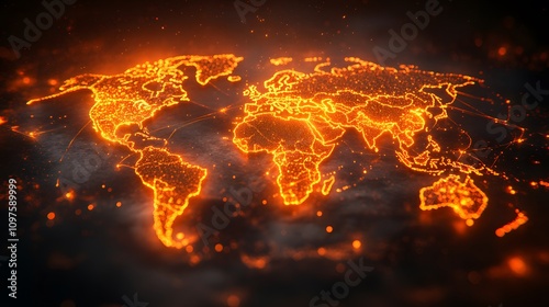 Abstract illustration of connected pathways representing the journeys of migrants worldwide