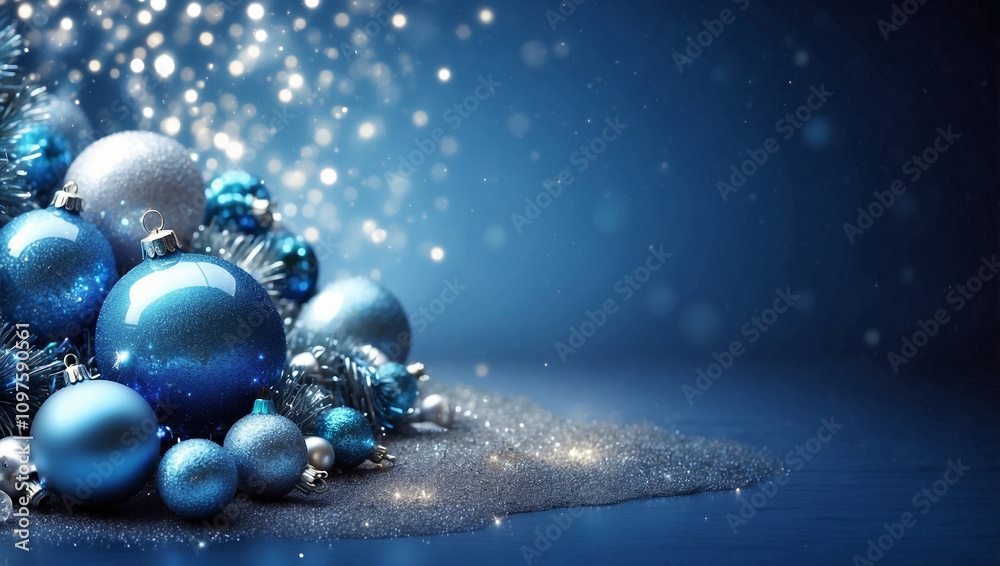 Enchanting Blue Background with Sparkling Effects Enchanting Blue Background with Sparkling Effects