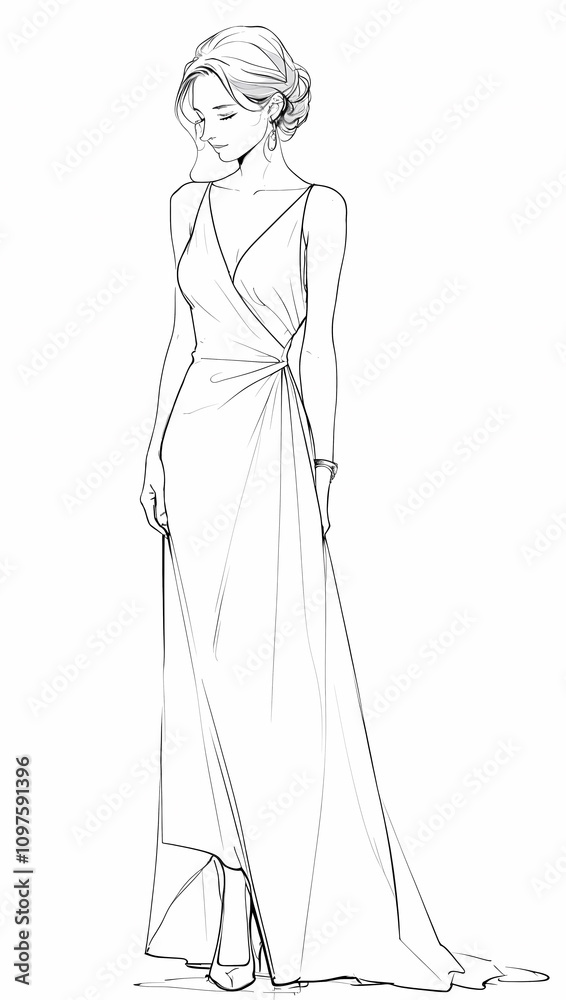 Artistic Lady Drawing with Subtle and Elegant Shading Pencil Sketch Artistic Lady Drawing with Subtle and Elegant Shading Pencil Sketch