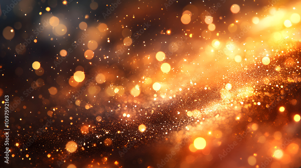 dreamy abstract background featuring shimmering golden bokeh lights and glitter, creating a warm and festive atmosphere ideal for celebrations and special occasions. dreamy abstract background featuring shimmering golden bokeh lights and glitter, creating a warm and festive atmosphere ideal for celebrations and special occasions.