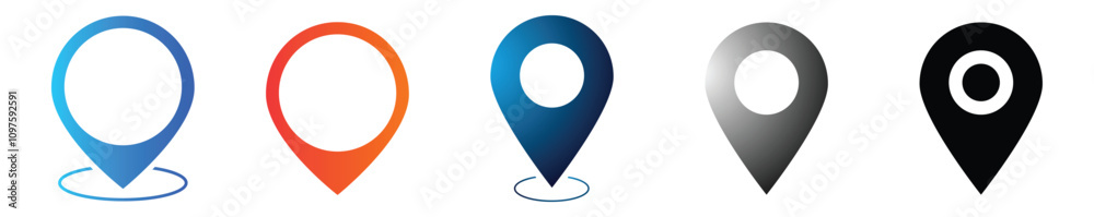 vector icon of simple forms of point of location. Location or map pin icon symbol.
vector icon of simple forms of point of location. Location or map pin icon symbol.