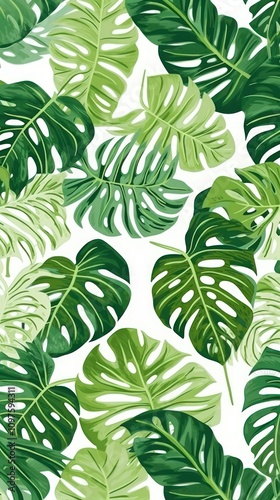 Monstera leaf vegetation pattern nature.