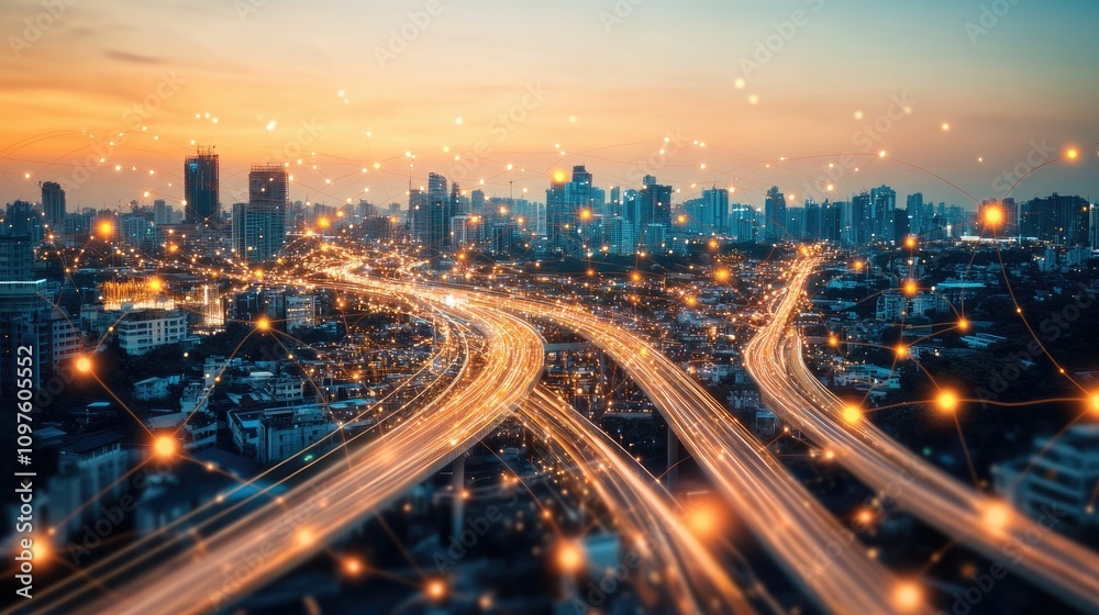 A digital city filled with glowing data streams, symbolizing the integration of technology and data systems in future cities. A digital city filled with glowing data streams, symbolizing the integration of technology and data systems in future cities.