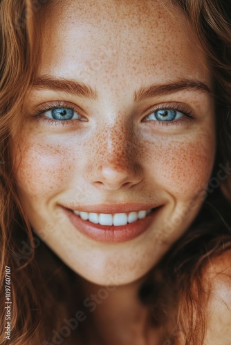 Woman with freckles