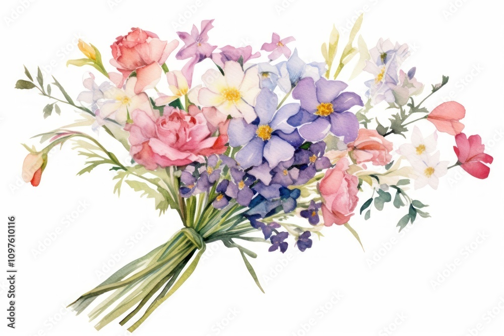 Fototapeta premium Flower plant rose white background.