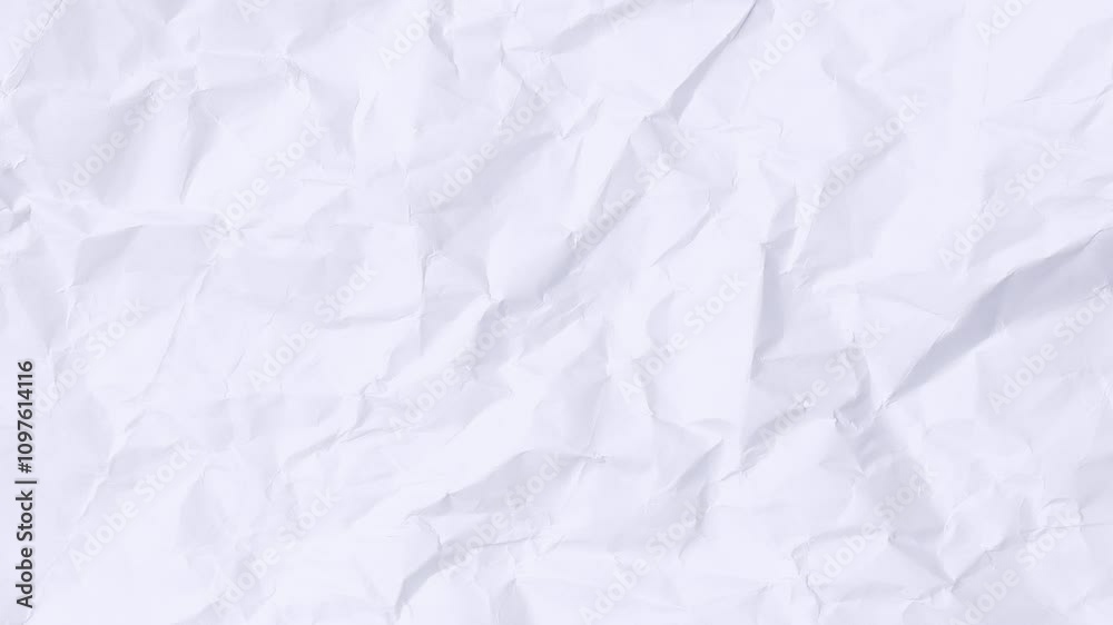 White Crumpled Paper Background Animation 4K White Crumpled Paper Background Animation 4K