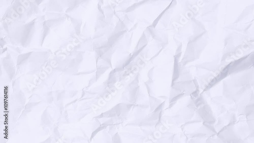 White Crumpled Paper Background Animation 4K